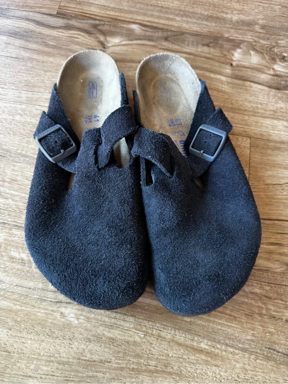 Birkenstock clogs slip one shoes navy blue size 41